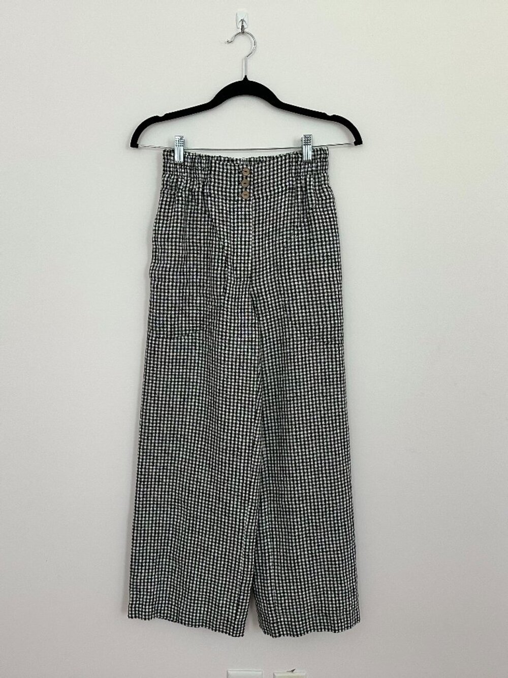 NWOT not PERFECT LINEN Ghent Pants – Black & White Gingham (S) - Picture 4 of 9